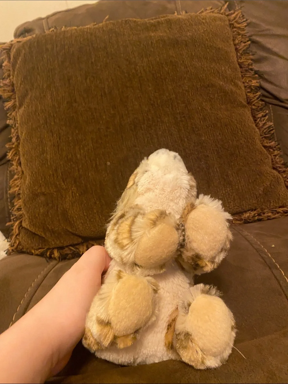 Spotted Wildcat Plush Stuffed Animal - Soft Brown/Cream Cuddly Toy